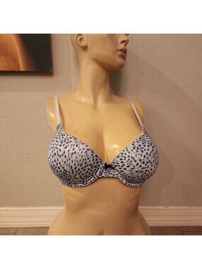 Body By Victorias Secret Lined Demi Bra 34C Animal Print Underwire